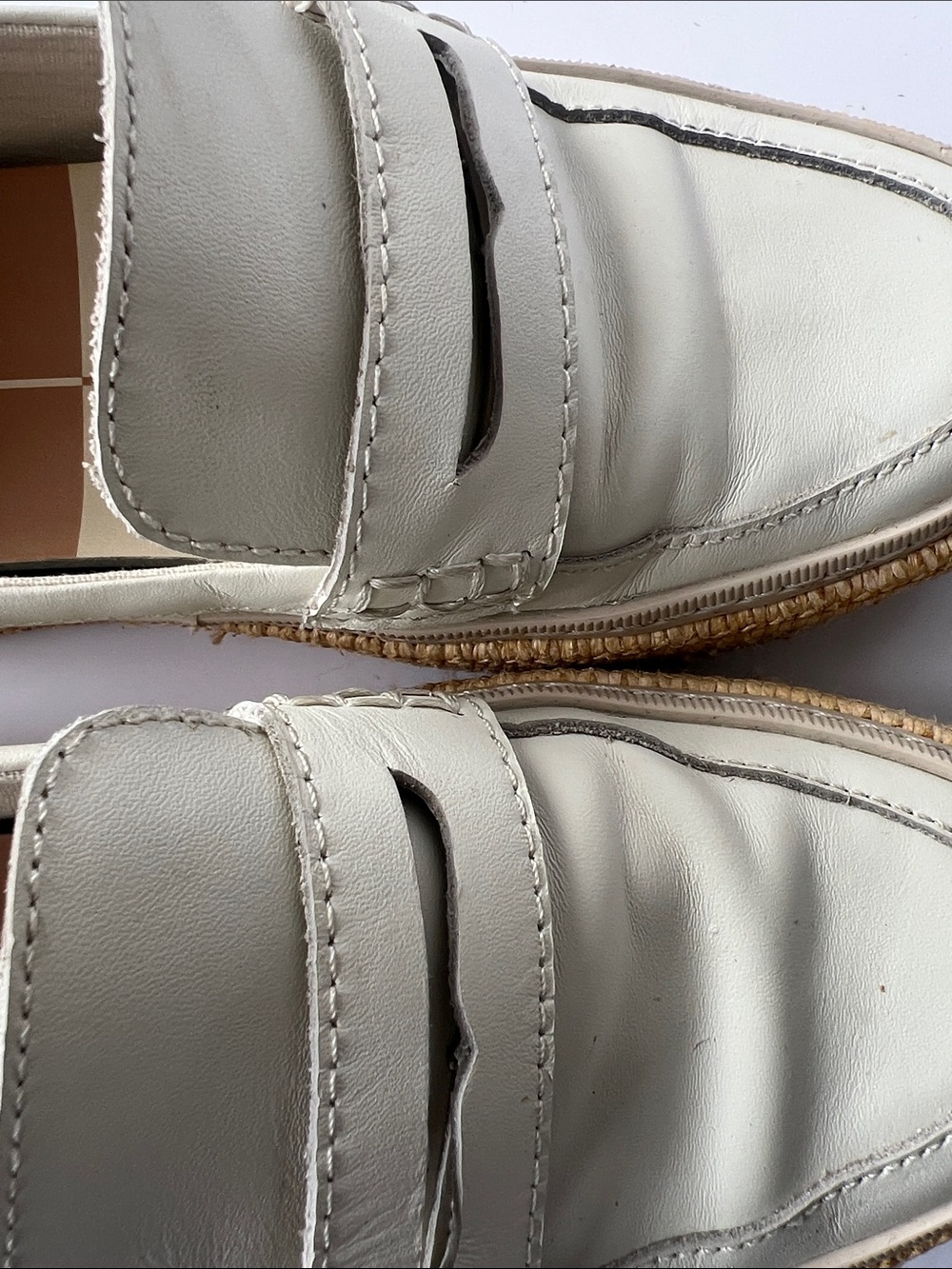 Dolce Vita Rhyne Platform Penny Loafers in Ivory White / Cream Size 8 - Picture 4 of 8